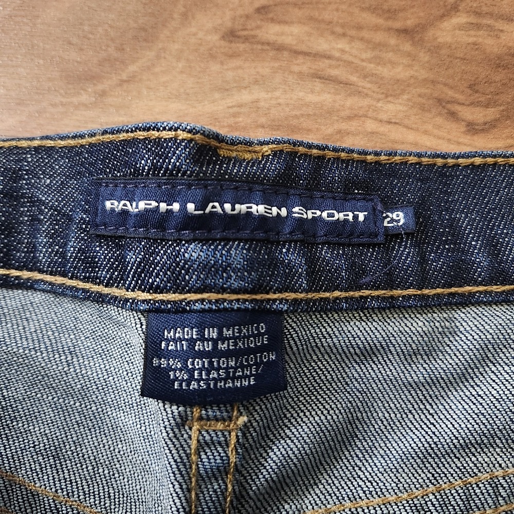 Ralph Lauren Sport Dark Wash Denim Jean Shorts Womens Size 29 - Picture 12 of 13